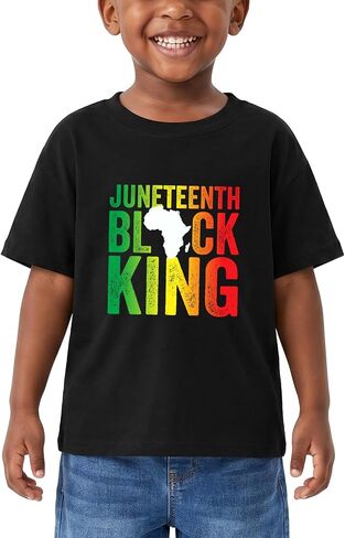 تي شيرتات للأطفال الصغار Juneteenth للأولاد والبنات قميص Freedom 1865 بأكمام قصيرة من القطن 2T-8T in Kuwait