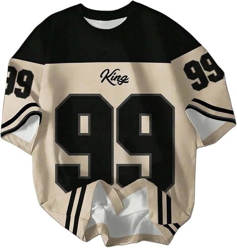 RoseSeek Boy's Color Block Jersey Shirts Short Sleeve Crew Neck Graphic Tees Sports T Shirt in Saudi Arabia