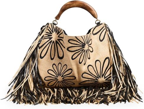 FARM Rio Women's Fringed Raffia Mini Bag in Saudi Arabia