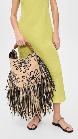 FARM Rio Women's Fringed Raffia Mini Bag in Saudi Arabia