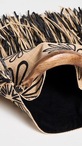FARM Rio Women's Fringed Raffia Mini Bag in Saudi Arabia