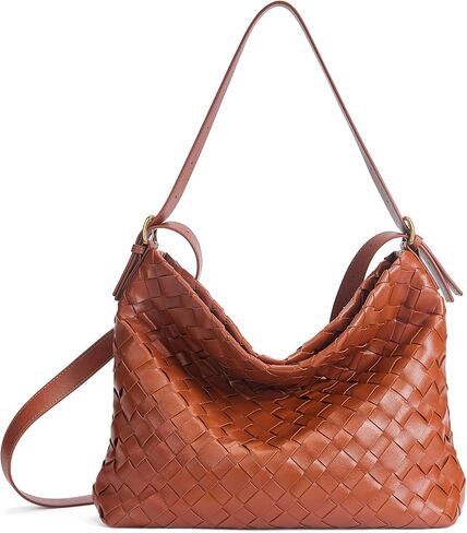 YONGLEE ARTEE Large Capacity Woven Handbag Shoulder Crossbody Bag with Zipper Adjustable Lightweight for Women in Saudi Arabia