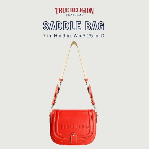 True Religion Saddle Bag, Women's Bombe Logo Shoulder Purse Handbag in Kuwait