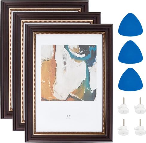 OLYCRAFT 3 Pack Diploma Frames 11.3x7.9 Inch Certificate Display Frame Degree Document Frame Wall Hanging Tabletop Frame for Document Frame Diploma Bachelors and Masters Degree in Kuwait