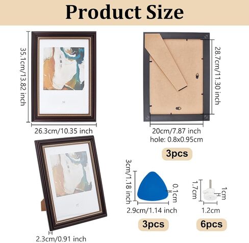 OLYCRAFT 3 Pack Diploma Frames 11.3x7.9 Inch Certificate Display Frame Degree Document Frame Wall Hanging Tabletop Frame for Document Frame Diploma Bachelors and Masters Degree in Kuwait