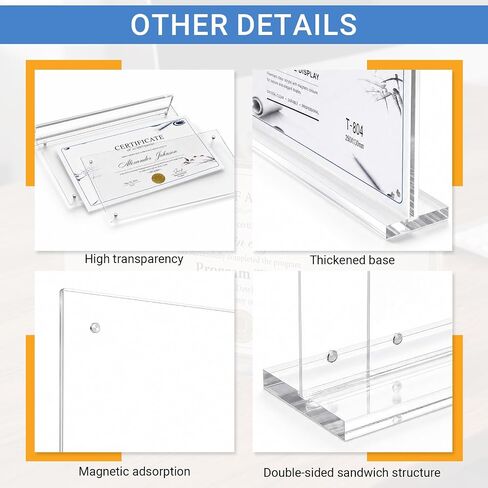 4 Pack Acrylic Business License Frame for 4x9 Business License Certificate Desk/table Top Display, Clear Certificate Holder Panoramic Photograph Picture Frame, 4x10 Inch in Saudi Arabia
