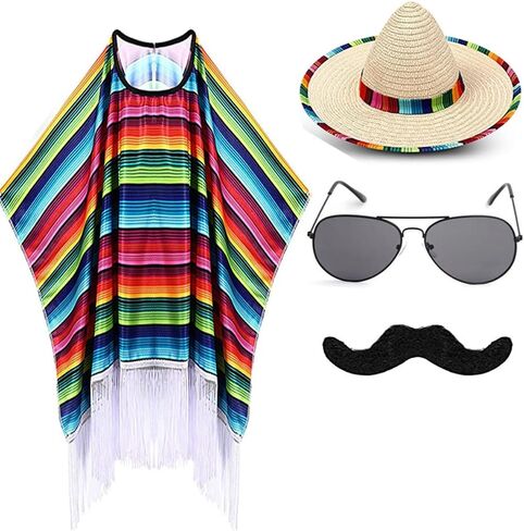 PROMOTED TO BIG SISTER 4Pcs Mexican Party Clothes Set for Boys Cinco De Mayo Accessories Set in Saudi Arabia