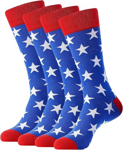 2 Pack American Flag Socks for Men Women 4th of July Red White and Blue USA Socks Patriotic Sock in Saudi Arabia