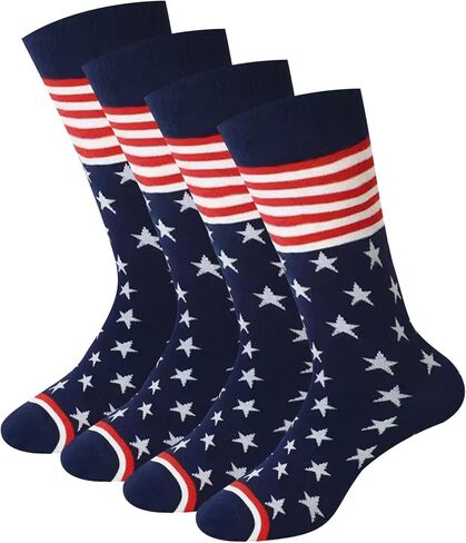 2 Pack American Flag Socks for Men Women 4th of July Red White and Blue USA Socks Patriotic Sock in Kuwait