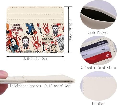 Lywjyb Birdgot Series Killer Character Card Holder Thriller Film Gift Scary Movie Gift Spooky Season Card Wallet (A Real Man Holder) in Kuwait
