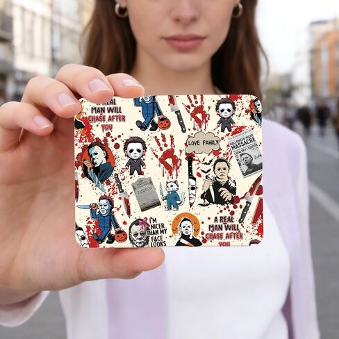 Lywjyb Birdgot Series Killer Character Card Holder Thriller Film Gift Scary Movie Gift Spooky Season Card Wallet (A Real Man Holder) in Kuwait