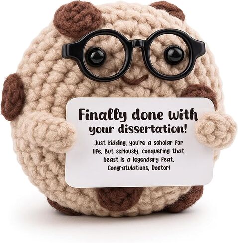 Funny PhD Graduation Gift, Dissertation Defense Survivor Keepsake - "Finally Done" Doctorate & End of PhD Present for Scholar - Academic Humor Desk Decor in Saudi Arabia