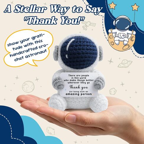 Teacher Appreciation Gifts For Men Women Crochet Astronaut Gift Card for Teacher Appreciation Week Retirement Graduate Farewell Thank You for Teacher Coworker Employee Best Friend Boss Nurse in Kuwait