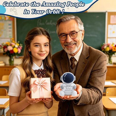 Teacher Appreciation Gifts For Men Women Crochet Astronaut Gift Card for Teacher Appreciation Week Retirement Graduate Farewell Thank You for Teacher Coworker Employee Best Friend Boss Nurse in Kuwait