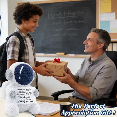 Teacher Appreciation Gifts For Men Women Crochet Astronaut Gift Card for Teacher Appreciation Week Retirement Graduate Farewell Thank You for Teacher Coworker Employee Best Friend Boss Nurse in Kuwait