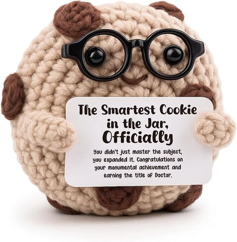 Thoughtful PhD Graduation Gift for Her, Him - Sentimental Doctorate Keepsake for New Doctor - "The Smartest Cookie, Officially" Inspirational Scholar Desk Decor in Saudi Arabia