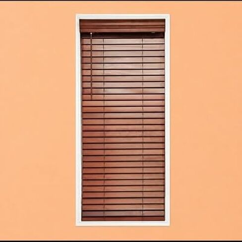 Blinds House Solution ستائر خشبية لاسلكية قابلة للتخصيص مقاس 2 بوصة للنوافذ الداخلية - ستائر النوافذ الأفقية للتركيب الخارجي أو الداخلي. سهلة التركيب مع حماية الخصوصية in Kuwait