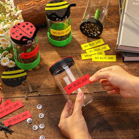 Tioncy 24 Pcs Plastic Bug Jar Craft Kit Bug Collection Kit Plastic Viewer for Nature Exploration Collecting in Kuwait