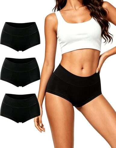 BATTEWA Full-Cover Incontinence Underwear for Women Overnight Leak Proof Panties Cotton Bladder Control Absorbent Briefs 60ML,5Pack (Multi Color,L) in Saudi Arabia