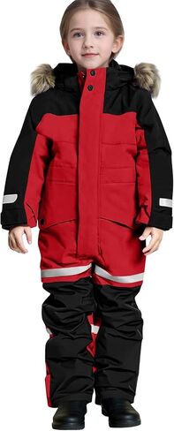 Snow Suit for Kids Bibs Snowsuit Boys Girls Overalls One Piece Ski Suits Warm Windbreak Waterproof Snowboarding Snowsuit in Kuwait