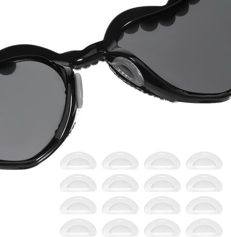 12 Pairs Eye Glasses Nose Pads Non Slip, Adhesive Prevent Nose Dents from Glasses for Eyeglasses & Sunglasses to Prevent Noses Dents & Sliding (Clear) in Saudi Arabia