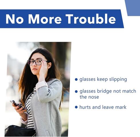 12 Pairs Eye Glasses Nose Pads Non Slip, Adhesive Prevent Nose Dents from Glasses for Eyeglasses & Sunglasses to Prevent Noses Dents & Sliding (Clear) in Saudi Arabia