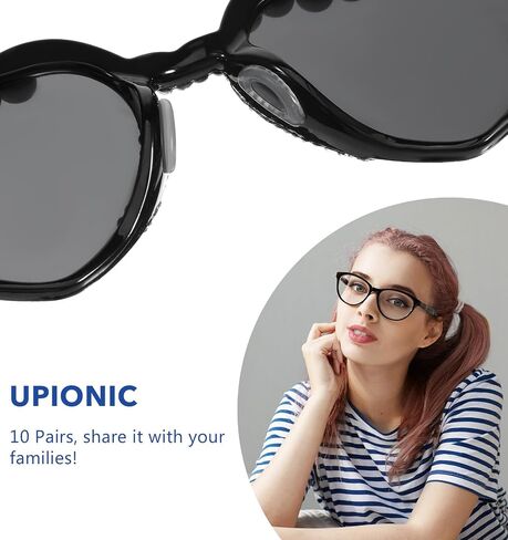 12 Pairs Eye Glasses Nose Pads Non Slip, Adhesive Prevent Nose Dents from Glasses for Eyeglasses & Sunglasses to Prevent Noses Dents & Sliding (Clear) in Saudi Arabia