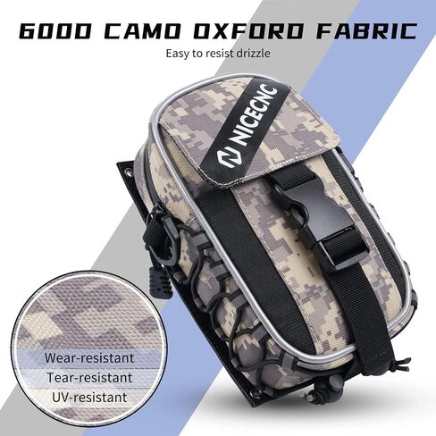 NICECNC ATV Fender Bag, Raptor 700 Dual-use Detachable Storage Gear Tool Bag with Strong Touch Fastener, Reflective Strip, No Drilling, Easy Installation, Compatible with Yamaha Raptor 700, Camo in Kuwait