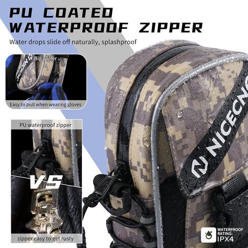 NICECNC ATV Fender Bag, Raptor 700 Dual-use Detachable Storage Gear Tool Bag with Strong Touch Fastener, Reflective Strip, No Drilling, Easy Installation, Compatible with Yamaha Raptor 700, Camo in Kuwait