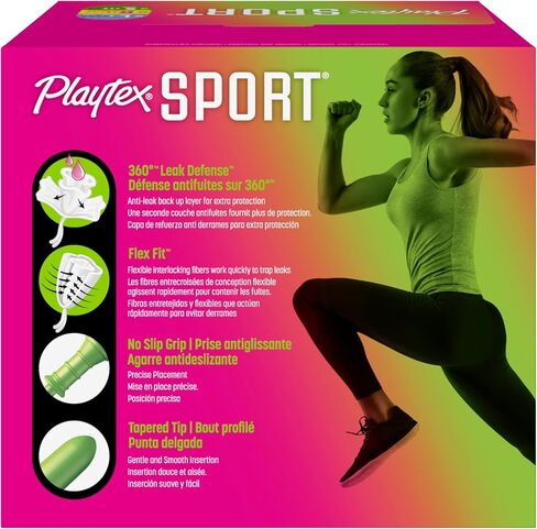 Playtex Sport Tampons Multipack, Light/Regular/Super Absorbency, 46ct in Kuwait