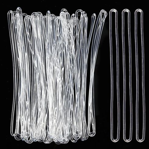 150 Pack Clear Plastic Luggage Tag Loops, Durable Worm Loops for Luggage Tags, ID Cards, Name Tags, Badge Holders, 6 Inch Bulk Luggage Tag Straps, Bag Tag Loops for Suitcase & Travel Bag Accessories in Saudi Arabia