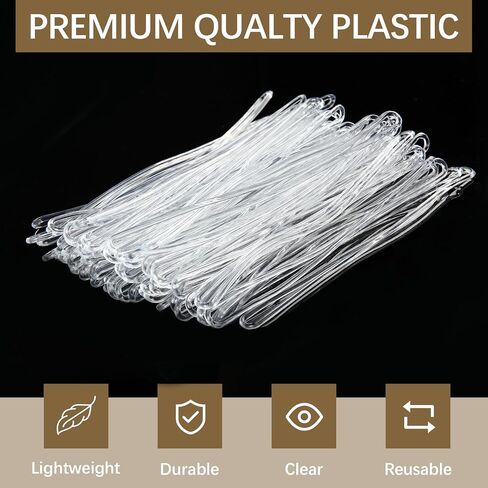 150 Pack Clear Plastic Luggage Tag Loops, Durable Worm Loops for Luggage Tags, ID Cards, Name Tags, Badge Holders, 6 Inch Bulk Luggage Tag Straps, Bag Tag Loops for Suitcase & Travel Bag Accessories in Saudi Arabia