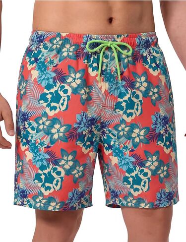 Men’s Swim Trunks 7 Inch Inseam with Mesh Liner Quick-Dry Lightweight Bathing Suit UPF 50+ Board Shorts for Men in Saudi Arabia