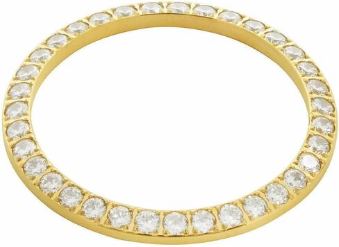 Ewatchparts 3ct Cubic Zircon Bezel Compatible With Rolex Datejust President 1601 1602 16013,16233 Gold in Kuwait