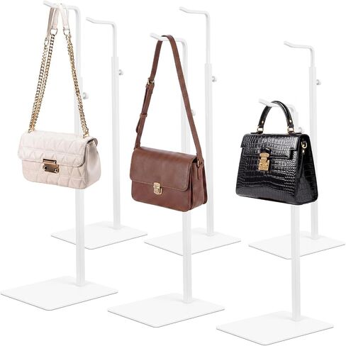 6 Pack Gold Purse Stand Holder Handbag Display Stand Adjustable Stainless Steel Hanger Rack for Tabletop, Closet, Desk, and Retail Use for Vendors in Saudi Arabia