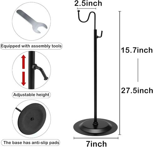 Adjustable Handbag Display Stand 6 Pack, Metal Purse Display Holder with Single Hook, Bag Rack Organizer for Boutique, Store Counter, Retail Shop & Home Tabletop, Black in Saudi Arabia
