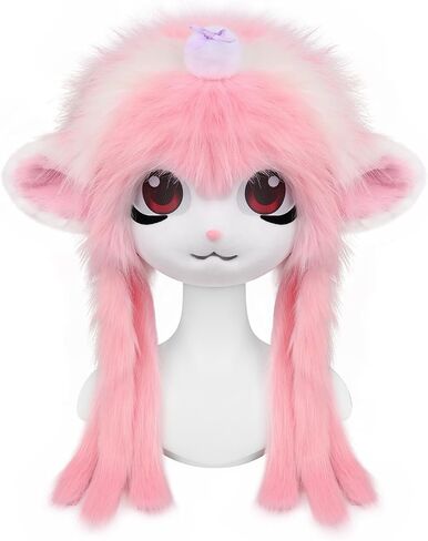 Furry Full Head Animal Mask Costume Accessory for Party Halloween in Saudi Arabia