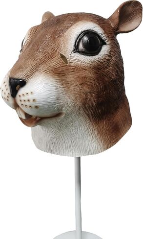 Squirrel Headgear Animal Cosplay Squirrel Latex Hood Mask, Halloween Cosplay Costume Mask Props, Adult in Saudi Arabia