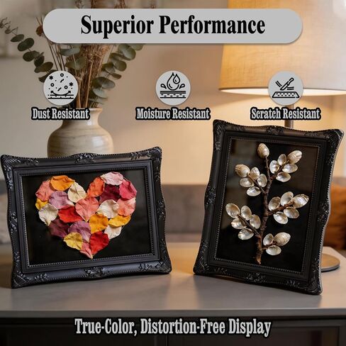 2 Pcs Small Shadow Box Frame (Mat Opening 2.5"x3.5") Display Cases Memory Keepsake Box 3D Picture Pin Badge Medal Coin Butterfly Specimen DIY Trading Card Magnetic Frame (Black) in Kuwait