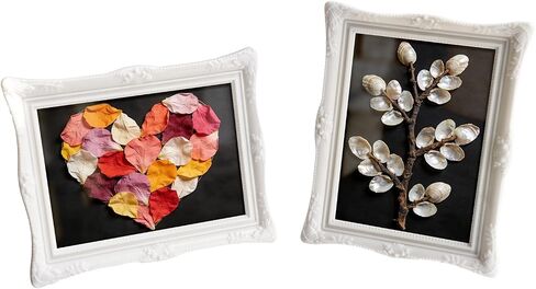 2 Pcs Small Shadow Box Frame (Mat Opening 2.5"x3.5") Display Cases Memory Keepsake Box 3D Picture Pin Badge Medal Coin Butterfly Specimen DIY Trading Card Magnetic Frame (Black) in Kuwait