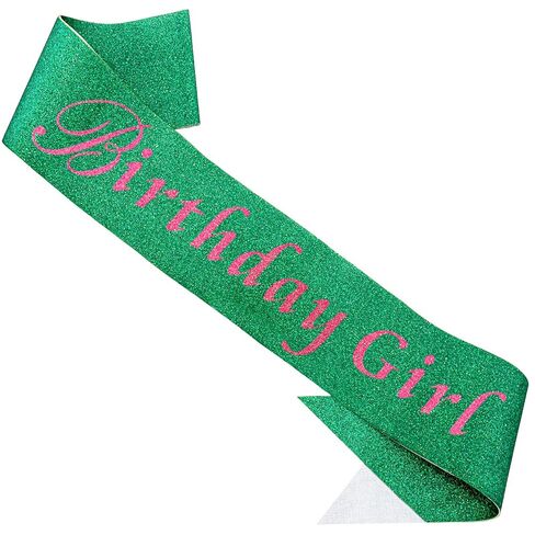 Aprince Wicked Birthday Decorations Pink and Green Birthday Girl Sash Witch Themed Party Favor Supplies for Women Glitter Sweet 16 18th 21st Gifts in Saudi Arabia