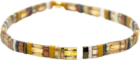 Mack & Rex - Tila Bracelet - Stretch Glass Tile Design With Elastic Cord - Single Handmade Jewelry With Multicolor Tiles in Saudi Arabia