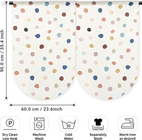 6 Pcs Boho Classroom Curtains Boho Dots Back to Classroom Curtains Decorations for School Classroom Kindergarten Playroom Primary Daycare Bedroom Living Room (36" X 24") in Saudi Arabia