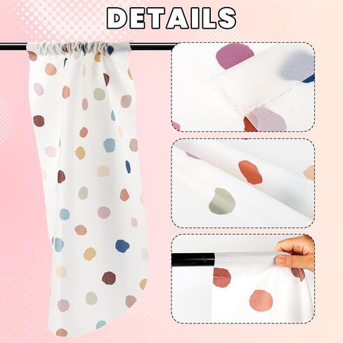 6 Pcs Boho Classroom Curtains Boho Dots Back to Classroom Curtains Decorations for School Classroom Kindergarten Playroom Primary Daycare Bedroom Living Room (36" X 24") in Saudi Arabia