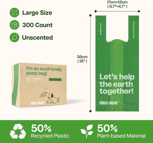 Dog Poop Bags with Handles 300 Bags Leak Proof and Easy Open Dogs Waste Bags for Walking Dogs Cats Litter in Saudi Arabia