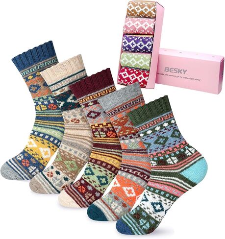 besky Warm Socks for Women Cozy Fuzzy Socks in Saudi Arabia