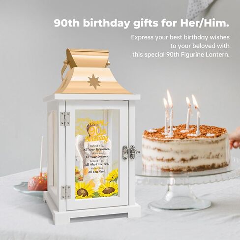 90th Birthday Gifts for Women, Unique 90 Year Old Birthday Gifts Lanter for Women, Mom, Mother in Law, Daughter in Law, Sister, Friends in Saudi Arabia