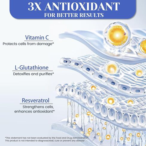 Liposomal Glutathione Supplement - 2000MG Glutathione Liposomal with VIT C, Resveratrol, Antioxidant Reduced L-Glutathione for Liver Detox and Immune Energy Skin Support, 120 Capsules in Saudi Arabia