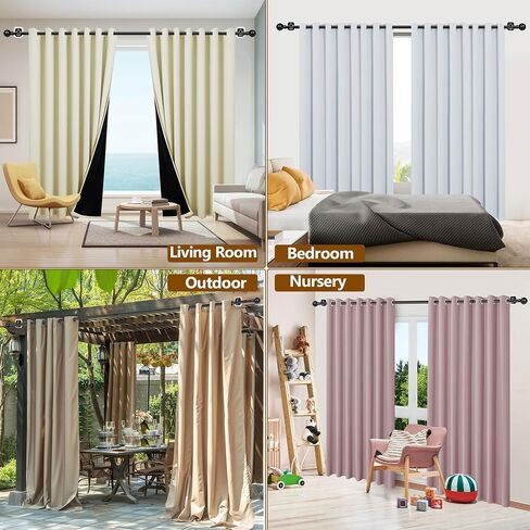 Adhesive Curtain Rod No Drilling for Windows 27 to 84",Renter Friendly No Drill Adjustable Rod, 5/8 Inch Diameter Easy Install Non Screw Screwless Apartment Rods with Stick on Bracket Holder 2-Pack in Saudi Arabia