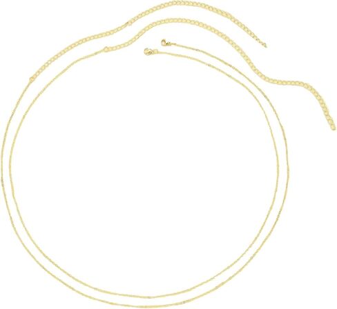 14K Gold Plated Silver Waist Chain, Layered Belly Belt, Waterproof Snake Cuban Body Chain for Women, Summer Beach Jewelry Accessories in Kuwait